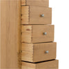 Kilkenny Oak Chest Of Drawers - 5 Drawer Narrow