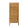Kilkenny Oak Chest Of Drawers - 5 Drawer Narrow