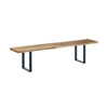 Live Edge 2m Dining Bench with U Shaped Legs - Natural