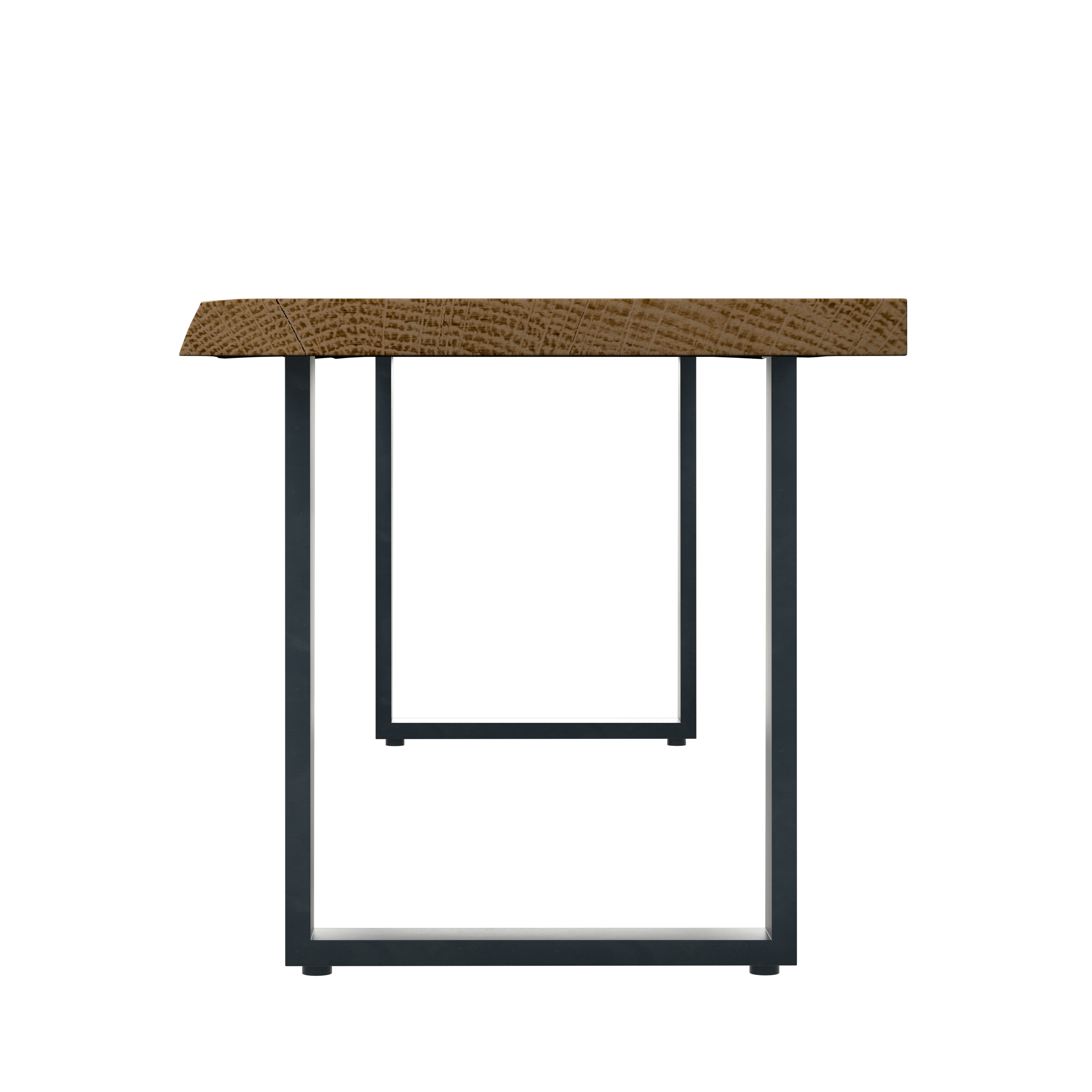 Live Edge 2m Dining Bench with U Shaped Legs - Natural