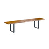 Live Edge 2m Dining Bench with U Shaped Legs - Russet