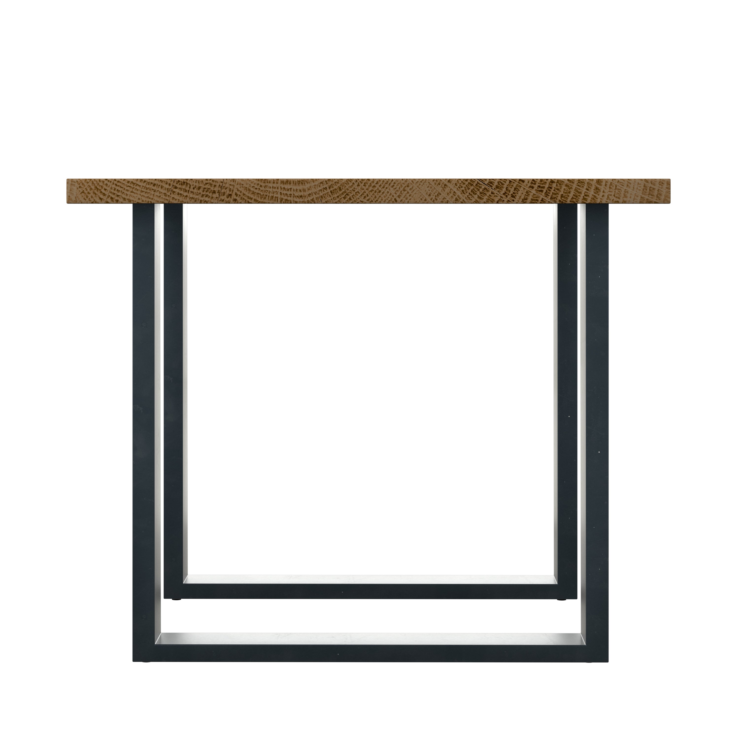 Live Edge Lamp Table With U Shaped Leg - Natural