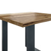 Live Edge Lamp Table With U Shaped Leg - Natural