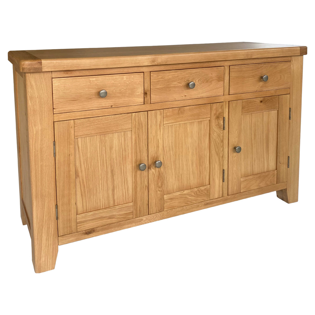 Elsham Oak 3 Door 3 Drawer Sideboard
