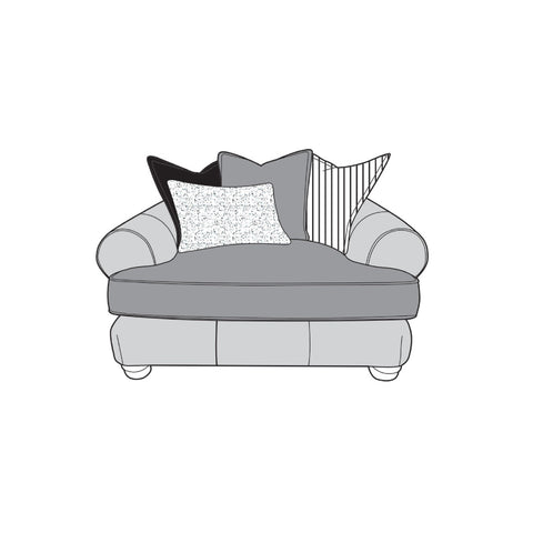 Viscount Mix Sofa - Love Chair (Pillow Back)