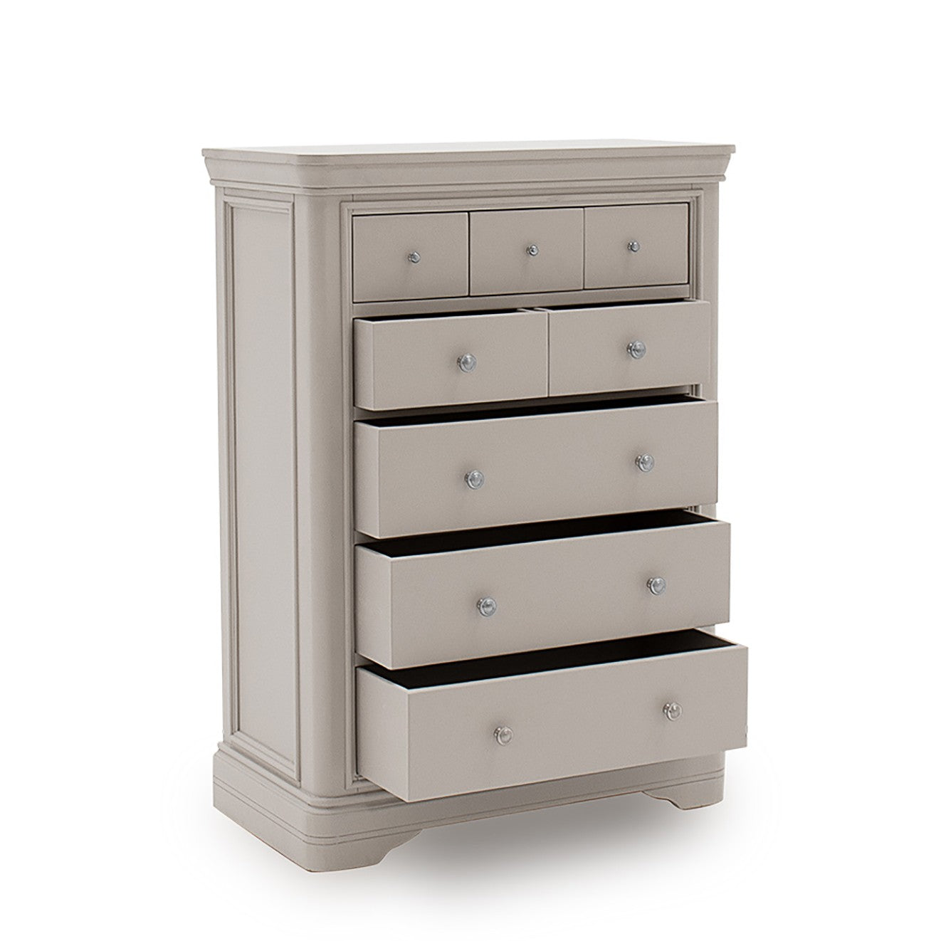 Mabel 8 Drawer Chest of Drawers - Taupe