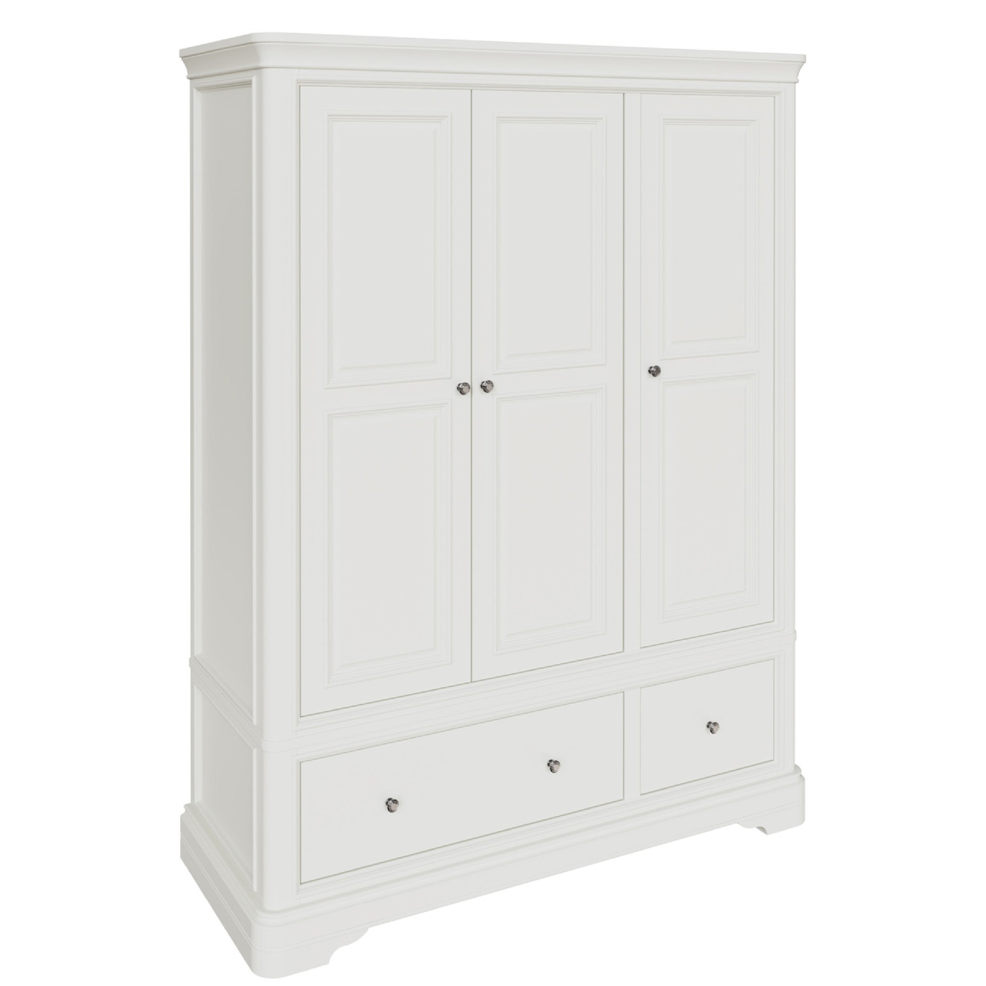 Mabel 3 Door 2 Drawer Wardrobe - Bone