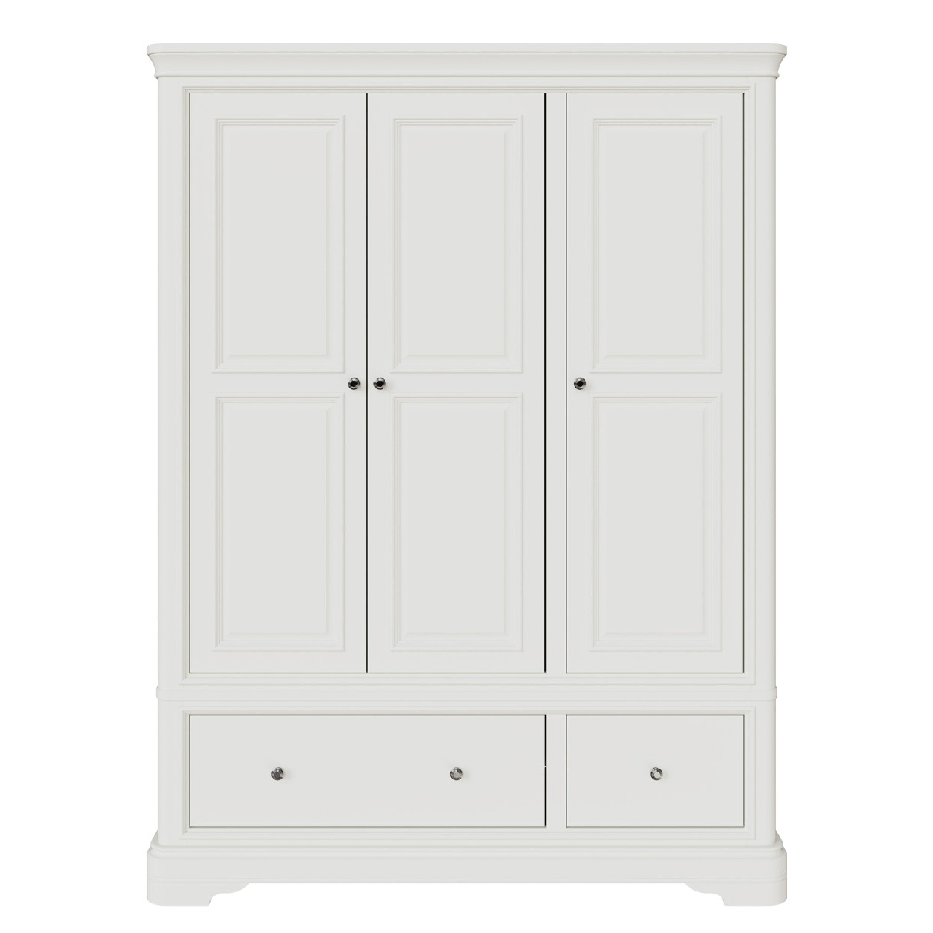 Mabel 3 Door 2 Drawer Wardrobe - Bone