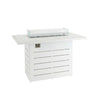 Mambo Santorini Garden Furniture - Aluminium Bar Table with Firepit - White with Plain Top