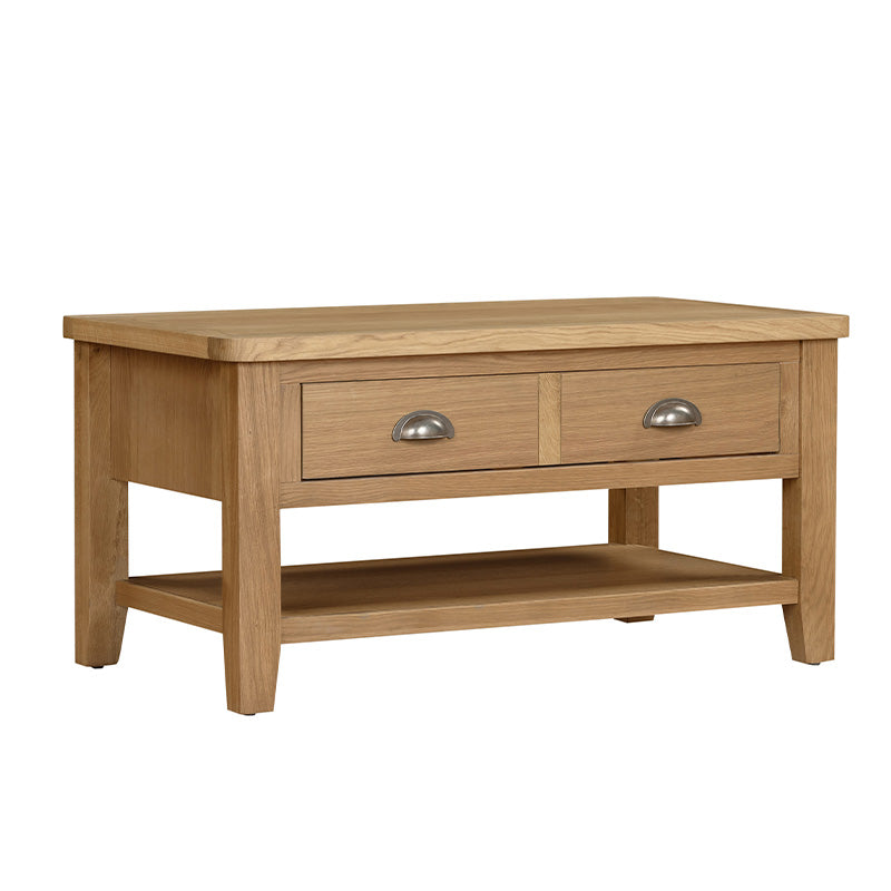 Marsden Oak Coffee Table with Drawers