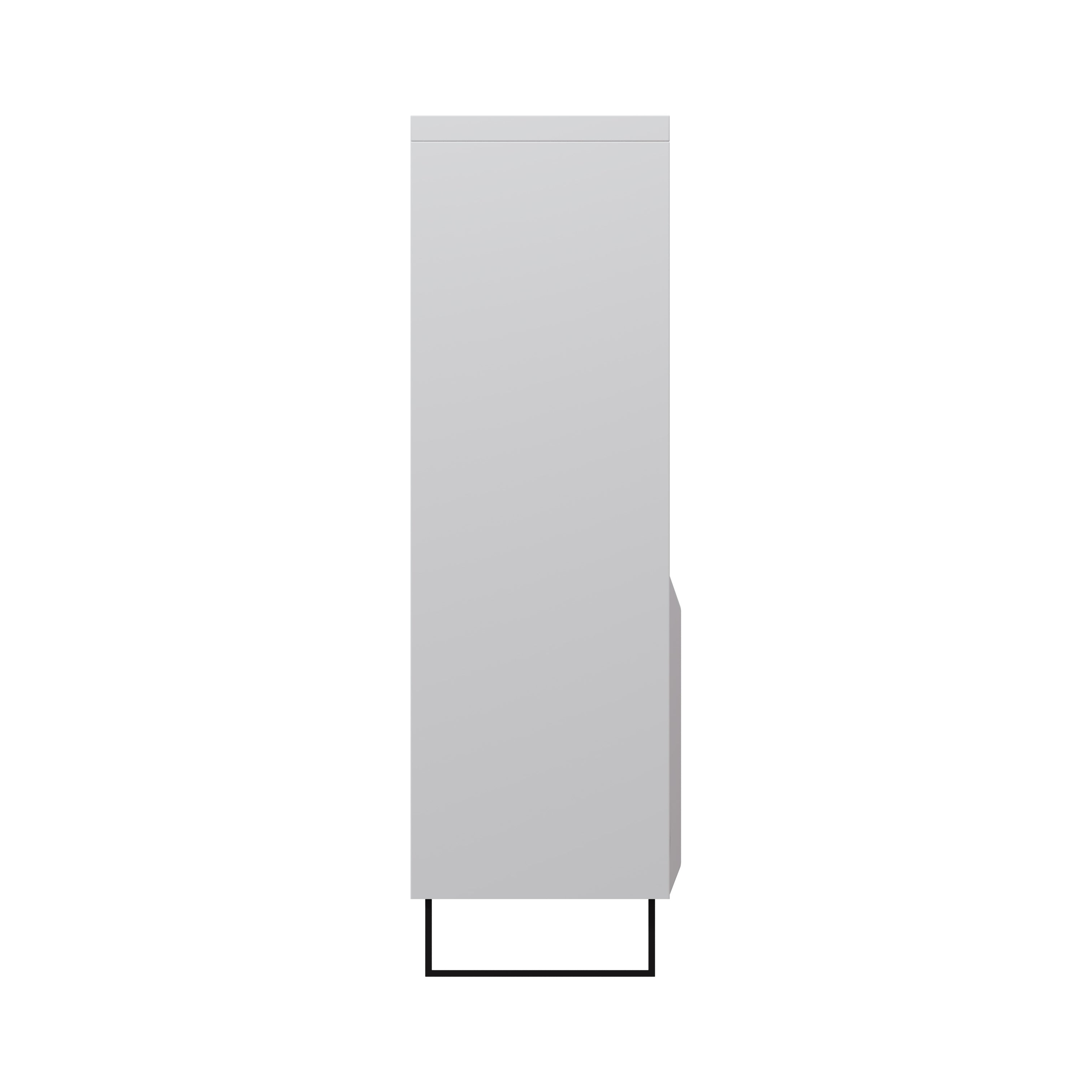 Mint Collection - Tall Narrow Bookcase Display Cabinet - Gloss Grey