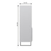 Mint Collection - Tall Narrow Bookcase Display Cabinet - Gloss Grey