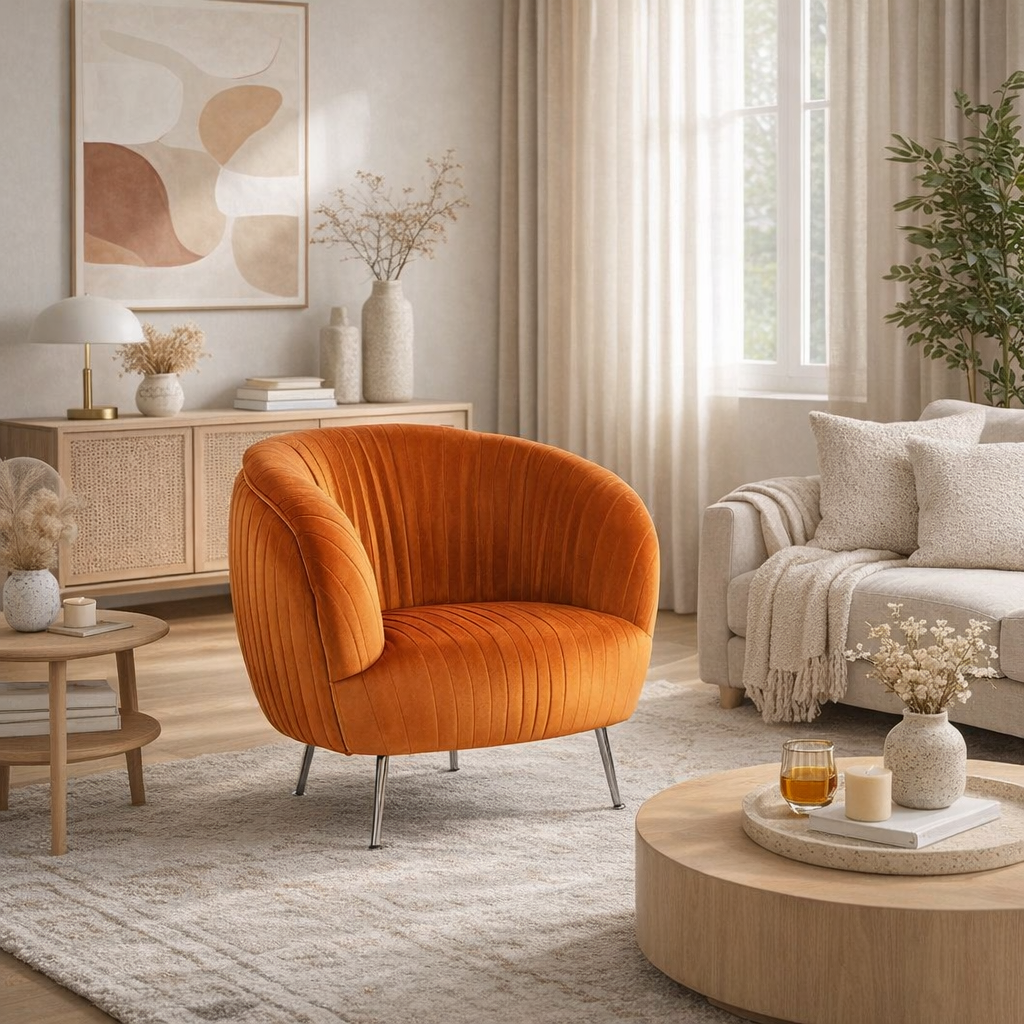 Mint Collection Occasional Chair - Tangerine