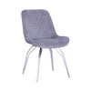 Mint Collection Swivel Dining Chair - Light Grey & Chrome