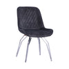 Mint Collection Swivel Dining Chair - Dark Grey & Chrome