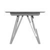 Mint Collection - 1.5m Extending Dining Table with Silver Legs - Gloss White