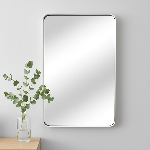 Mirror Collection Iron Framed Mirror White - MIR36-W