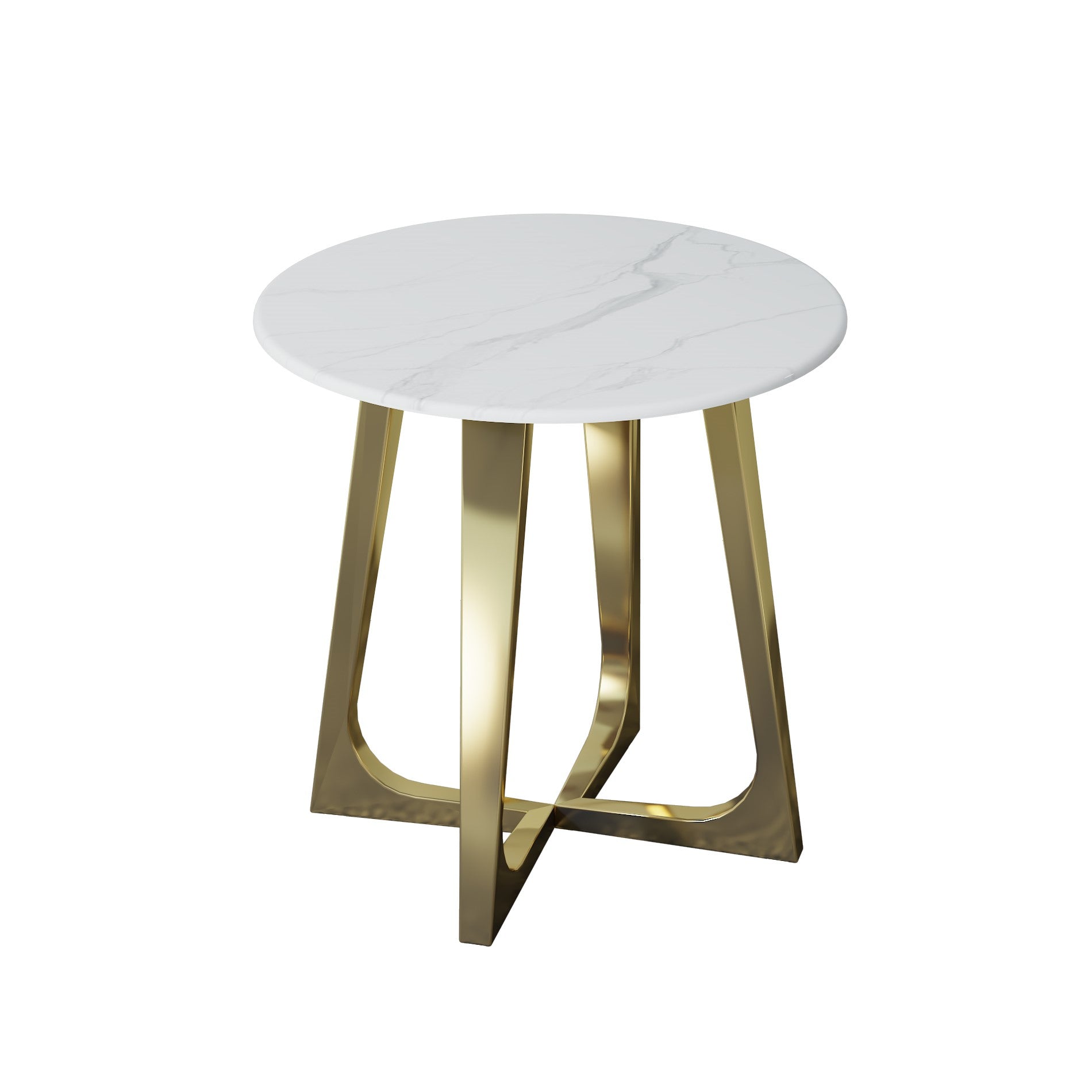 Mint Collection - Lamp Table - Marble and Gold