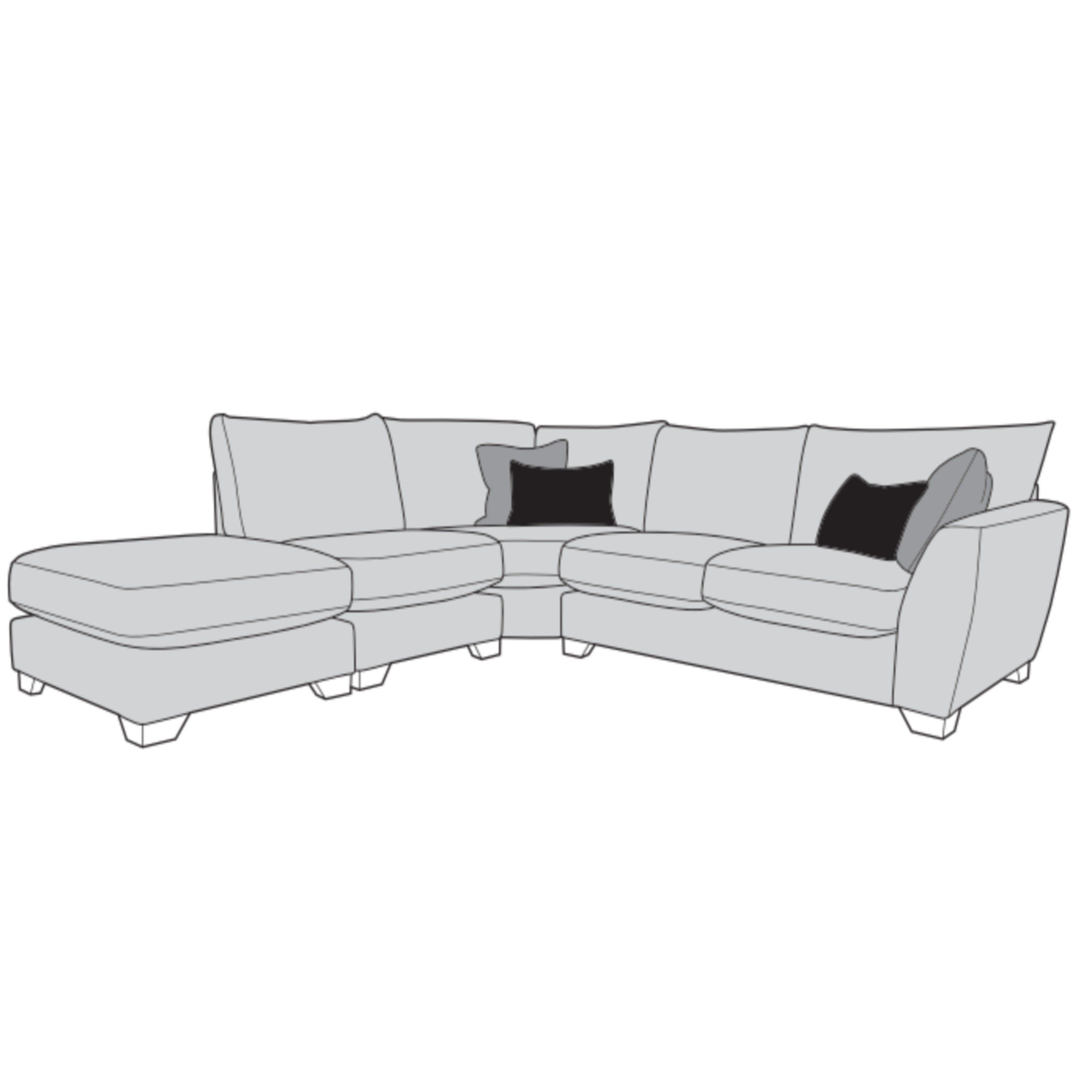 Mala Sofa - 1 Corner 2 with Stool