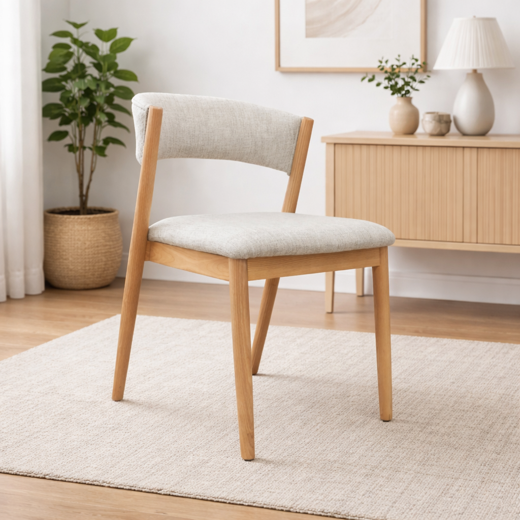 Malmo Upholstered Dining Chair – Natural