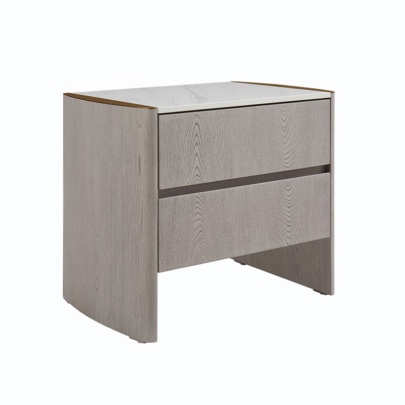 Mondello Washed Oak - 2 Drawer Bedside Table