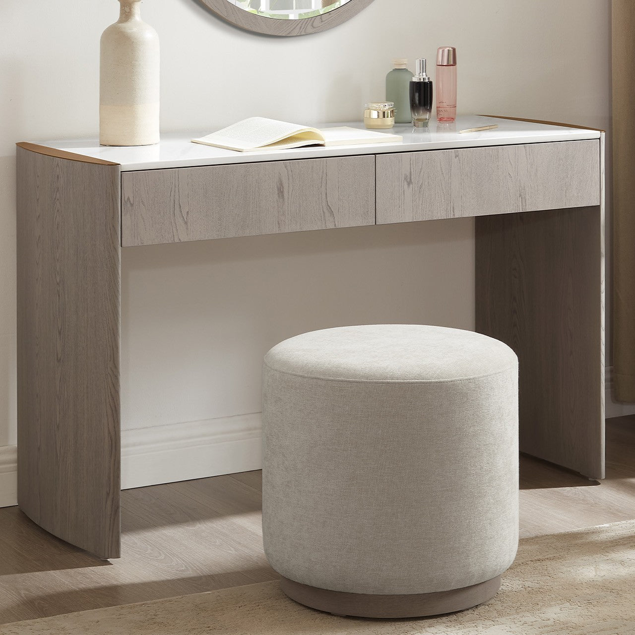 Mondello Washed Oak - Dressing Stool Cream