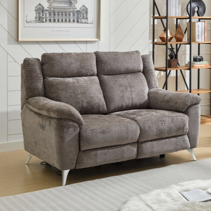 Monroe Sofa - 2 Seater Electric Recliner - Stone