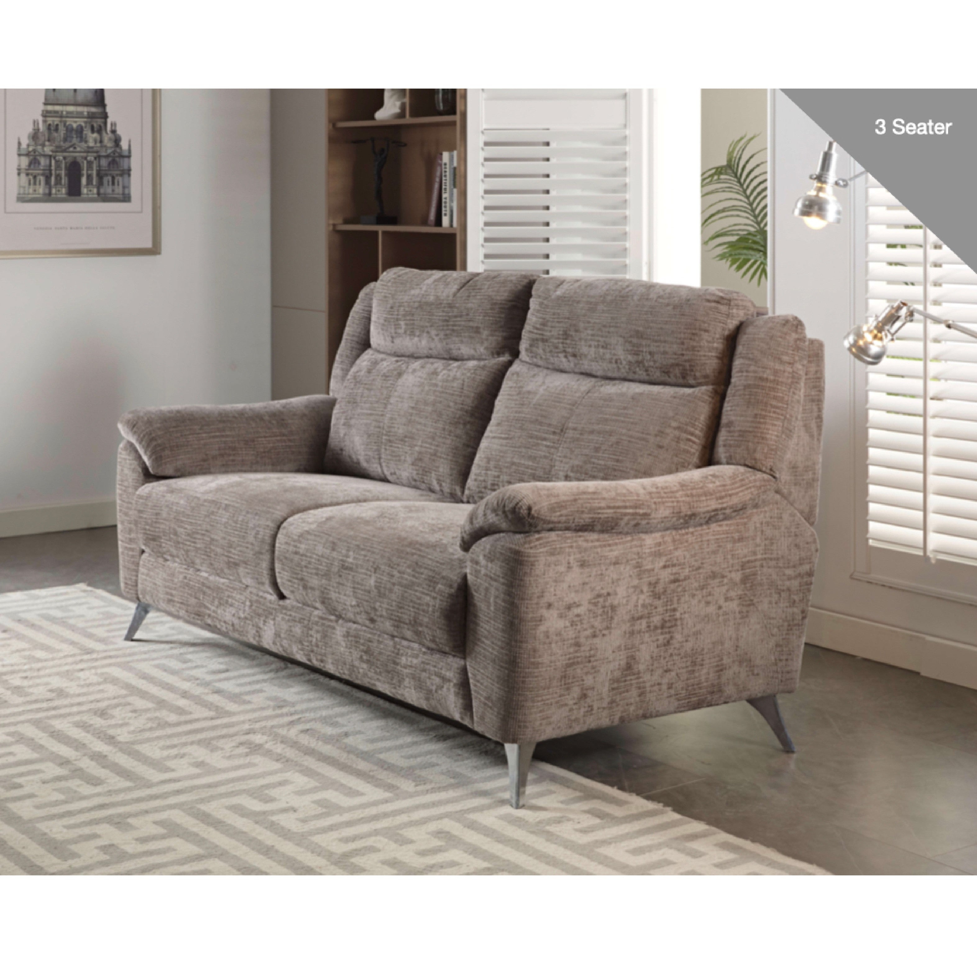 Monroe Sofa - 3 Seater - Stone