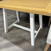 Montgomery Corner Dining Bench Set with Backs, PLUS Earlham Fixed Dining Table in White with Oak Top - Right Hand Facing