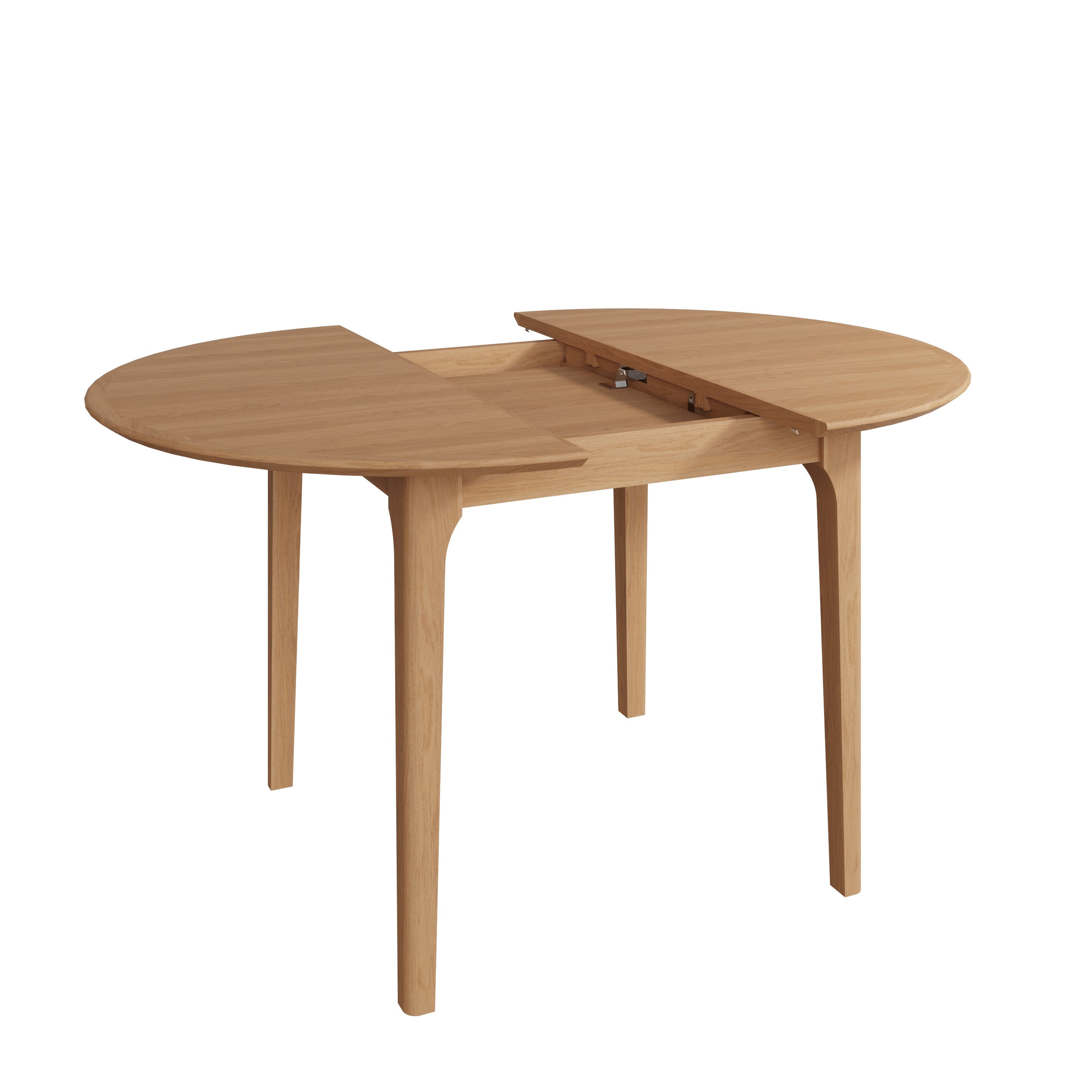 Rimini Oak Round Butterfly Extending Dining Table
