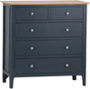 Rimini Oak & Charcoal Painted Chest - 2 over 3