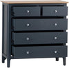 Rimini Oak & Charcoal Painted Chest - 2 over 3