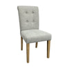Newby Light Oak Dining Chair - Upholstered Light Grey