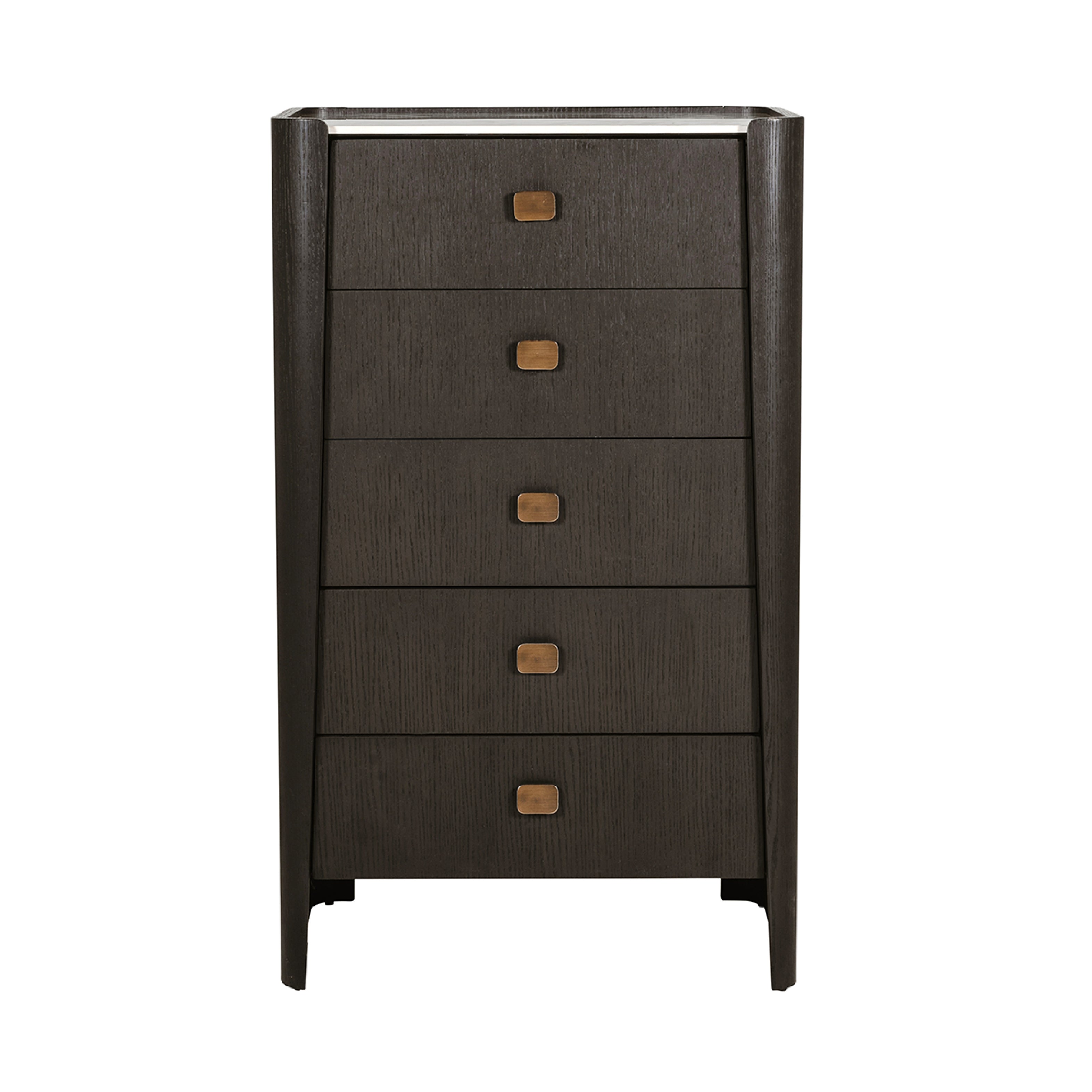 Rhodes Tall 5 Drawer Chest of Drawers - Ebony