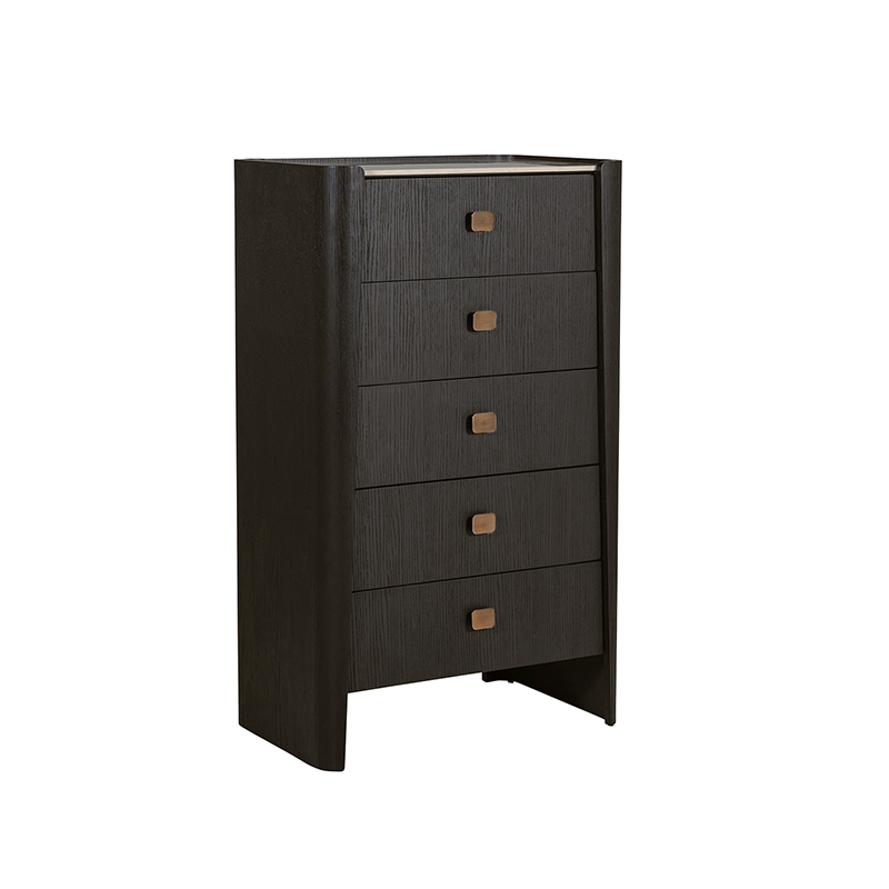 Rhodes Tall 5 Drawer Chest of Drawers - Ebony