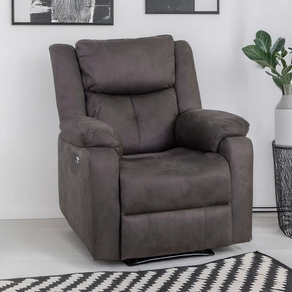 Rome Arm Chair - Electric Recliner - Steel