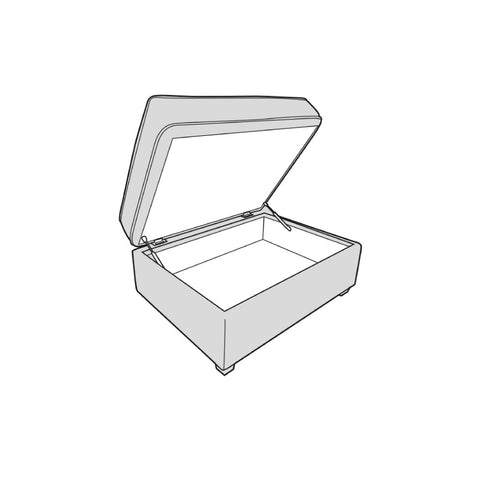 Buoyant Accent Caspian Sofa - Large Chaise End Storage Footstool