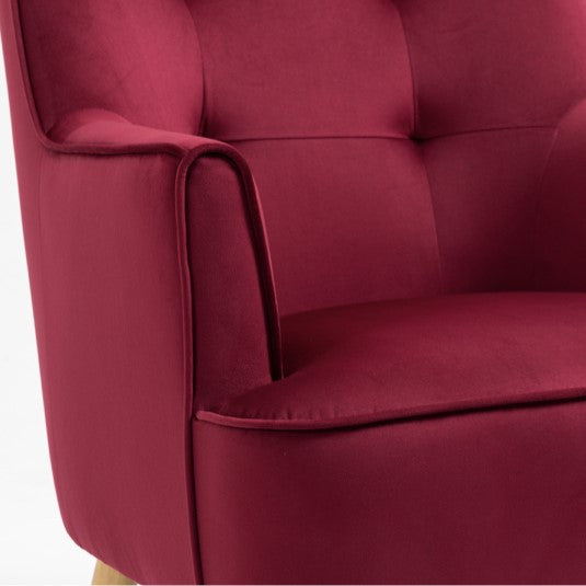 Tara Accent Chair - Dark Crimson