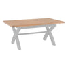 Cotswold Grey Painted & Oak Dining Table - 180cm Fixed Top