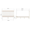 Cotswold White Painted & Oak Bed - 6ft