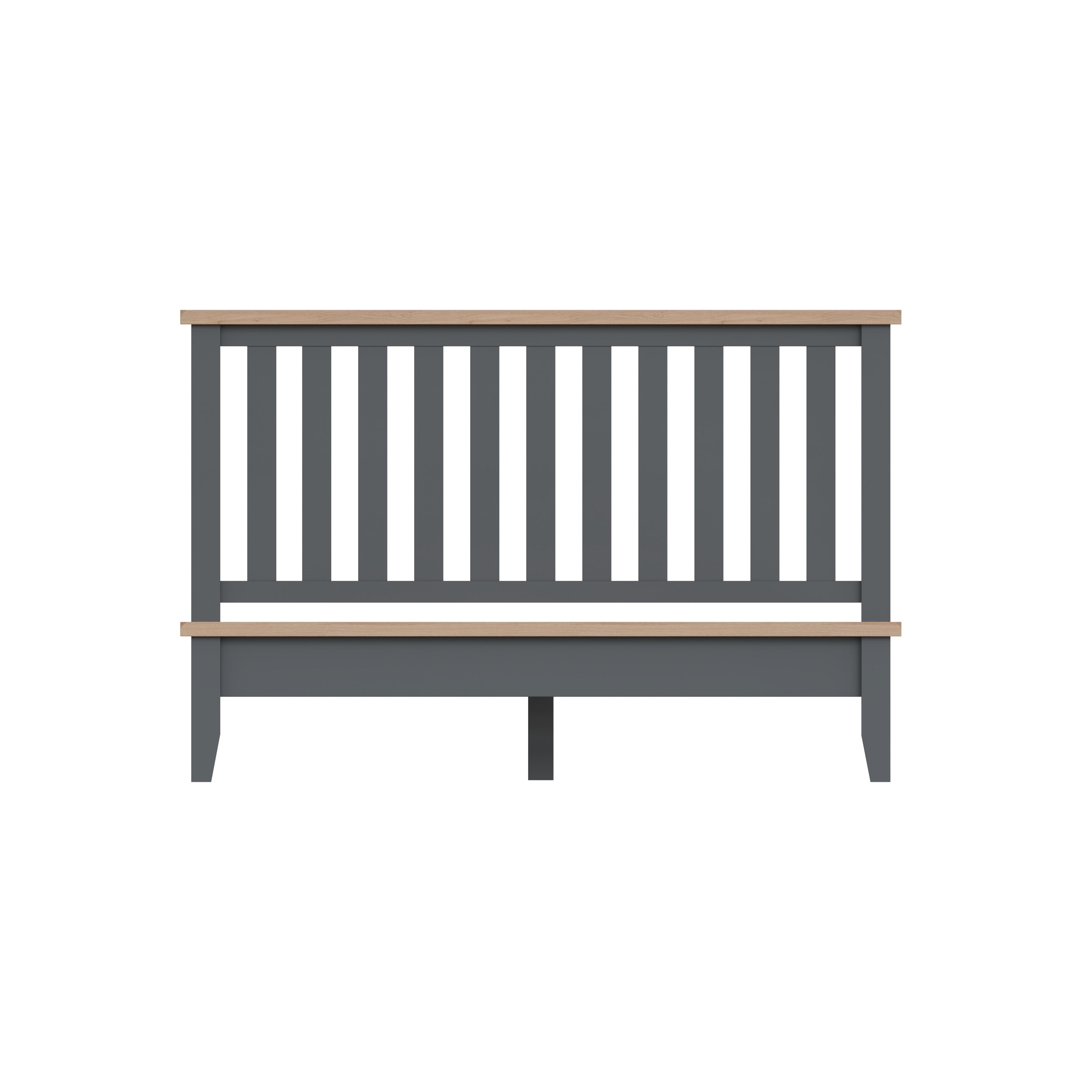Cotswold Charcoal Painted & Oak Bed - 6ft