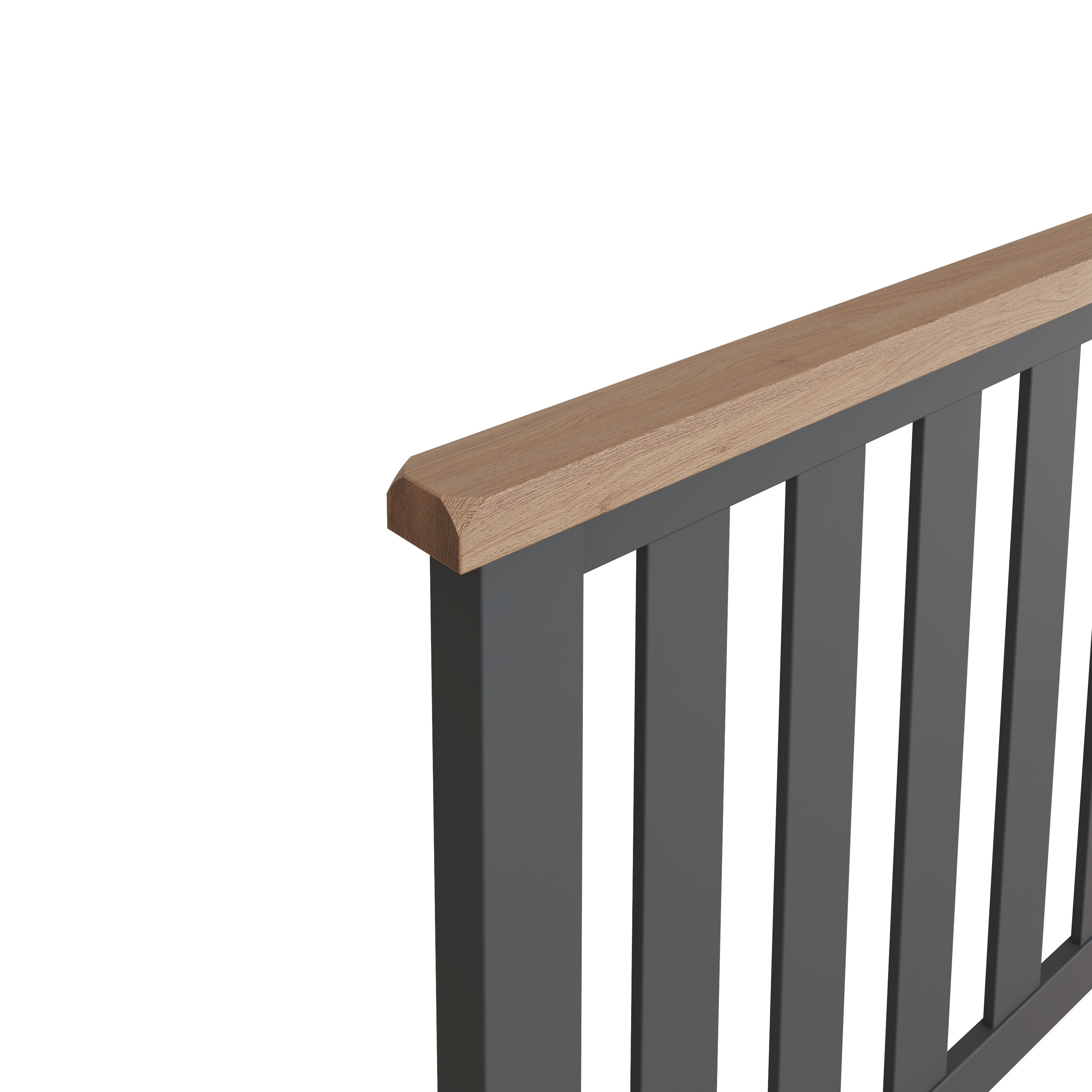 Cotswold Charcoal Painted & Oak Bed - 6ft