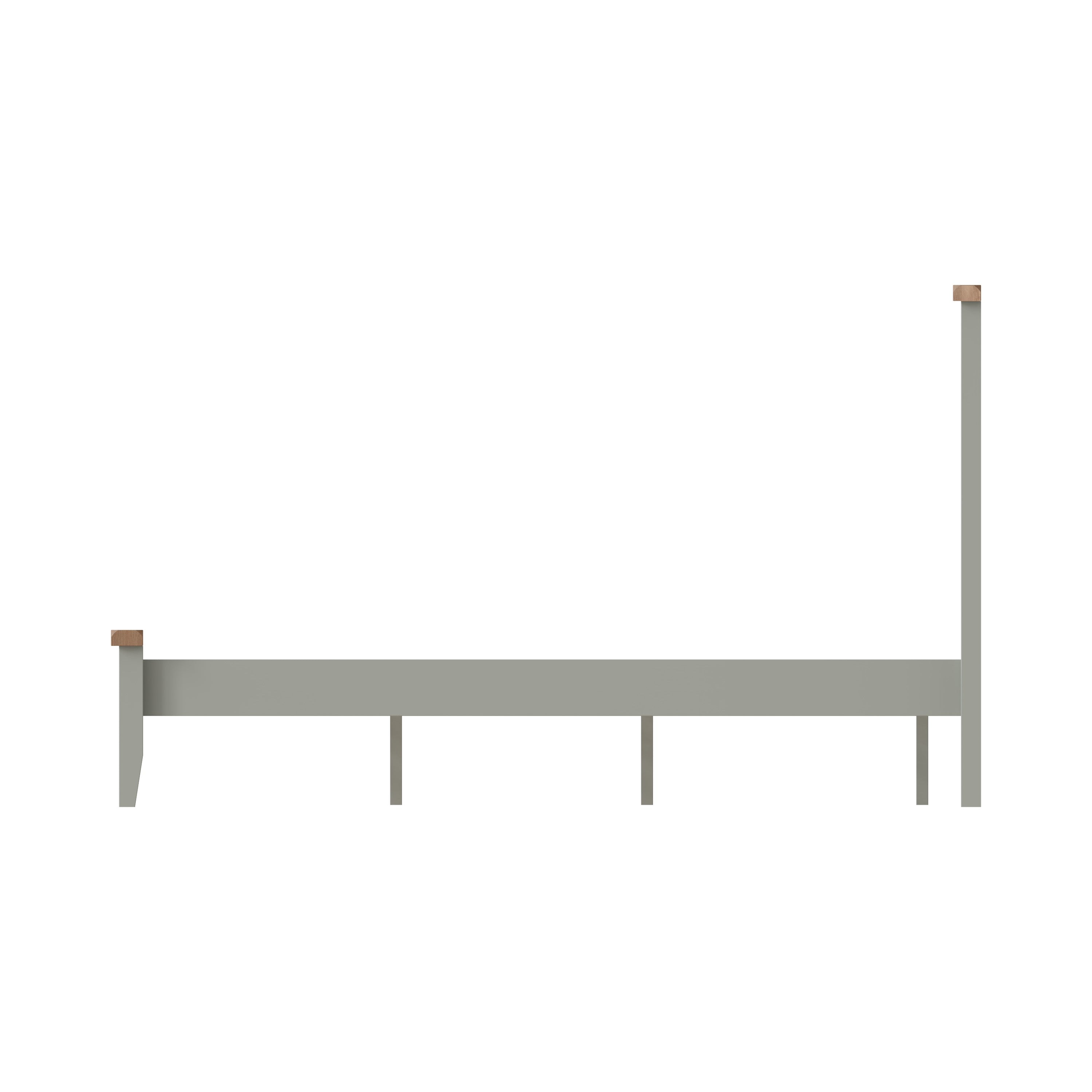 Cotswold Grey Painted & Oak Bed - 6ft