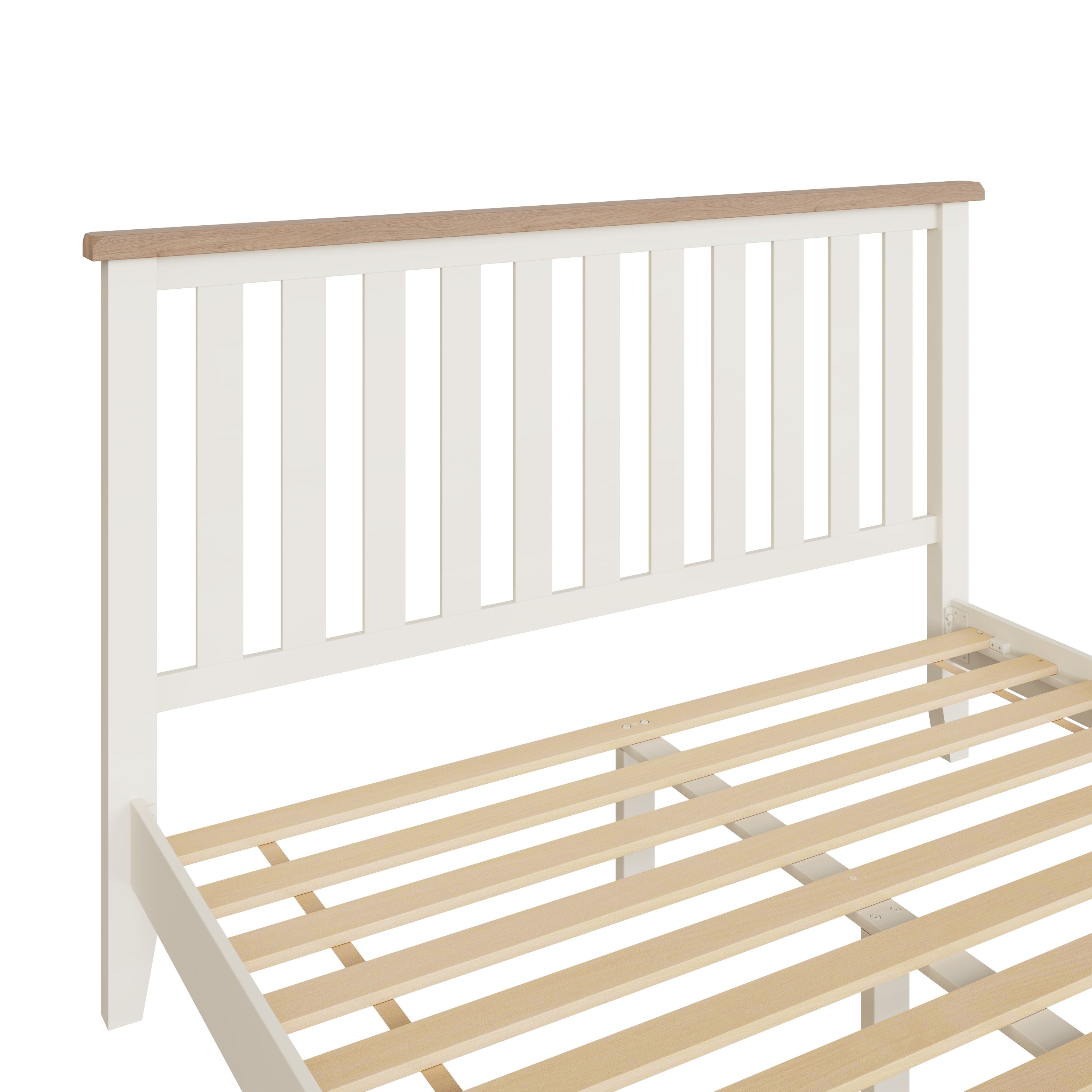 Cotswold White Painted & Oak Bed - 6ft