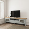 Cotswold Grey Painted & Oak TV Unit - Extra Large