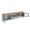 Cotswold Grey Painted & Oak TV Unit - Extra Large