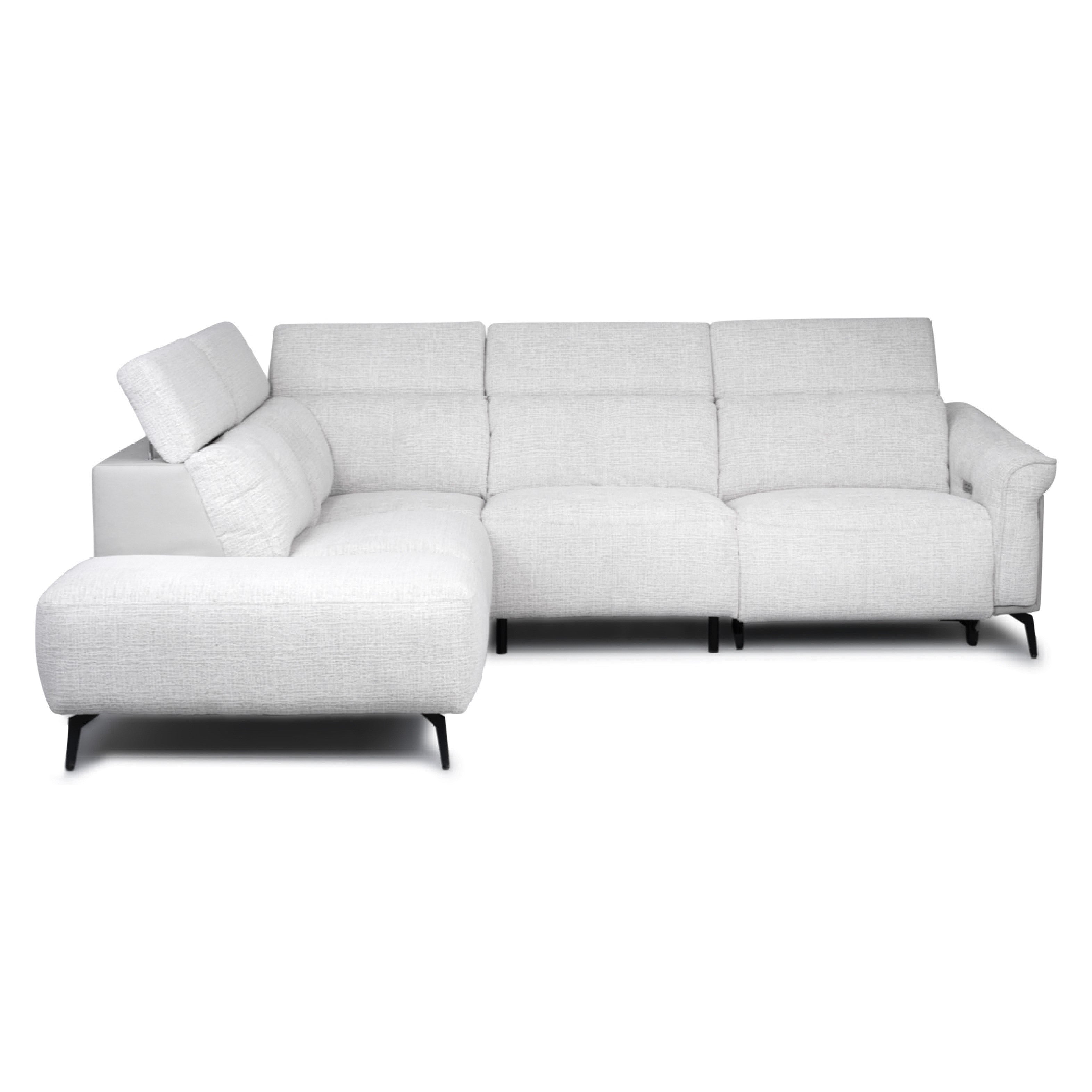 Torino Sofa - Electric Left Hand Facing Corner - Light Grey