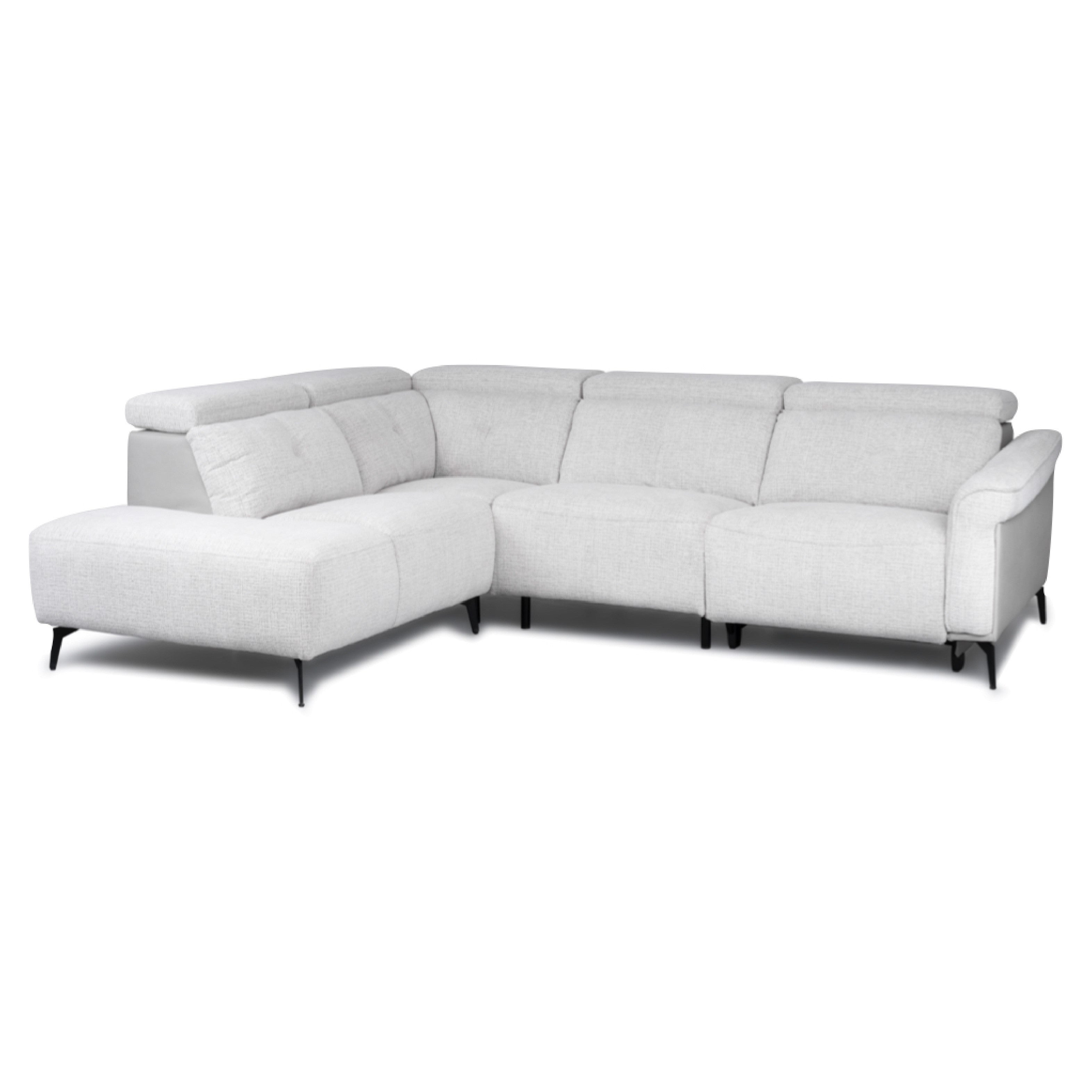 Torino Sofa - Electric Left Hand Facing Corner - Light Grey