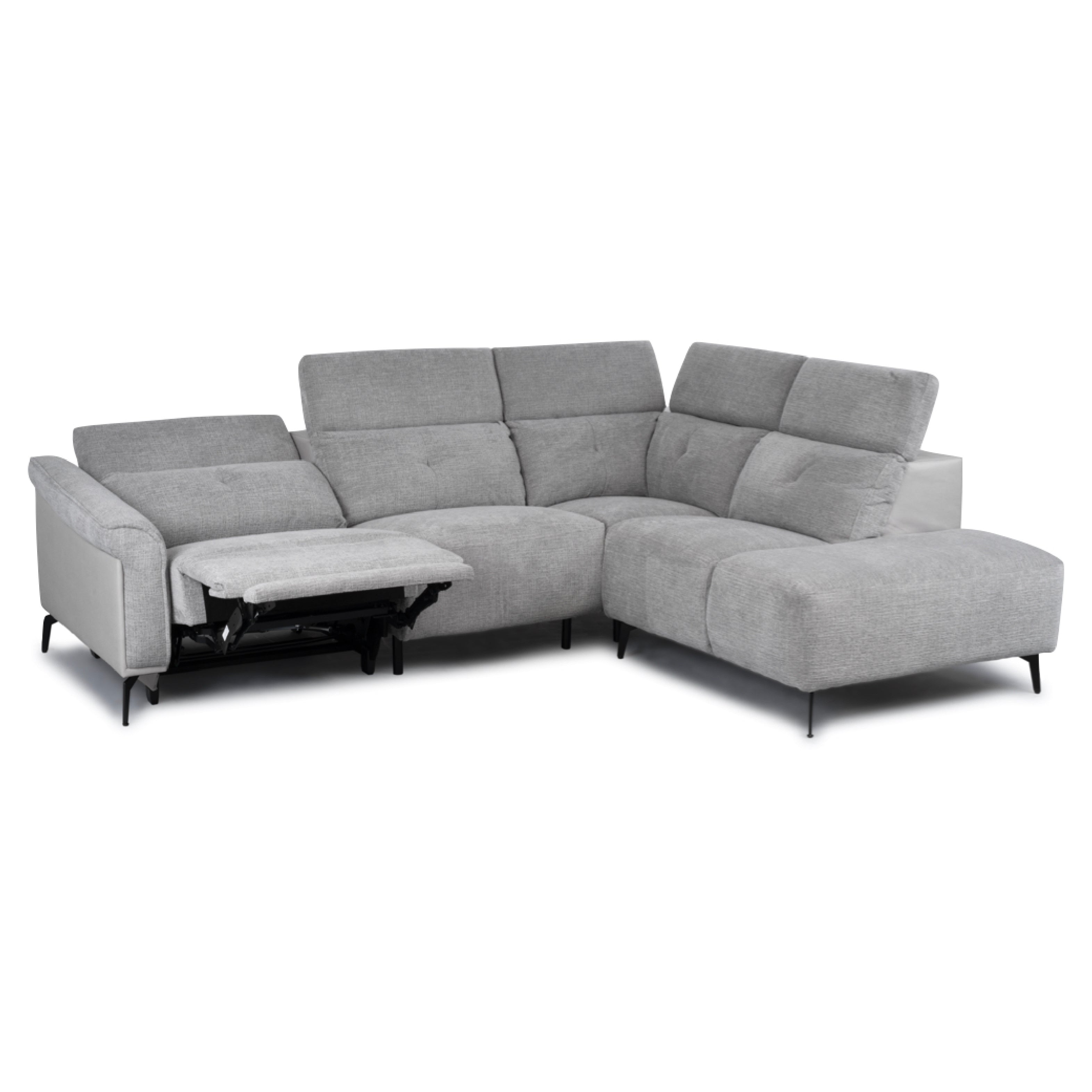 Torino Sofa - Electric Right Hand Facing Corner - Dark Grey