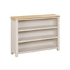 Windermere Oyster Grey Painted & Oak Bookcase - Low Wide